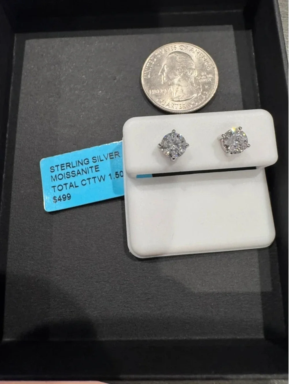 1.50 CTW Sterling silver moissanite VVSD